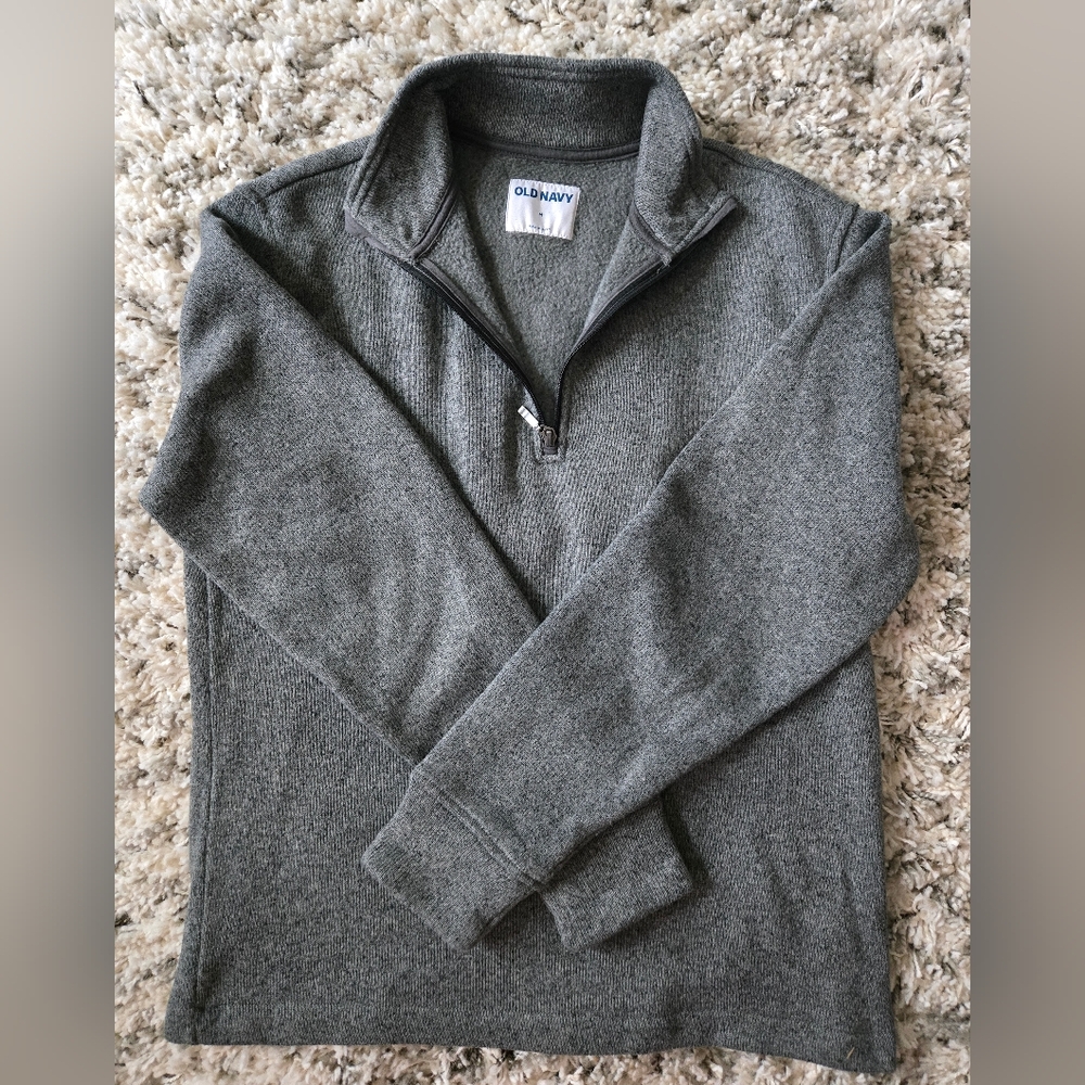 Old Navy Gray Men's Zip-Up Sweater